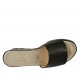 Woman's open mules in black patent leather wedge heel 6 - Available sizes:  43