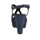 Sandalo da donna in camoscio blu con cinturino, plateau e tacco 10 - Misure disponibili: 34, 42, 43