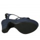 Sandalo da donna in camoscio blu con cinturino, plateau e tacco 10 - Misure disponibili: 34, 42, 43