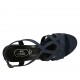 Sandale pour femmes en daim bleu avec courroie, plateforme et talon 10 - Pointures disponibles:  42, 43