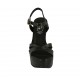 Sandalo da donna con cinturino in vernice nero con plateau e tacco 11 - Misure disponibili: 43