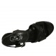 Sandalo da donna con cinturino in vernice nero con plateau e tacco 11 - Misure disponibili: 43