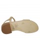 Sandalo da donna con cinturino in pelle cipria beige e tacco 4 - Misure disponibili: 42, 43, 44