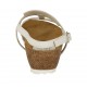 Sandale pour femmes scintillant blanc talon compensé 4 - Pointures disponibles:  42