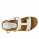 Sandalo da donna glitterato bianco zeppa 4 - Misure disponibili: 42
