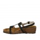 Sandalo da donna glitterato nero zeppa 4 - Misure disponibili: 42