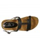 Sandalo da donna glitterato nero zeppa 4 - Misure disponibili: 42