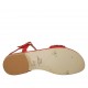Woman's sandal in red leather with strap and rhinestones heel 2 - Available sizes:  32, 42, 43, 46
