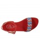 Woman's sandal in red leather with strap and rhinestones heel 2 - Available sizes:  32, 42, 43, 46