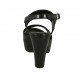 Sandalo da donna con bottone e plateau in vernice nera tacco 10 - Misure disponibili: 31, 32, 42, 43