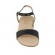 Sandalo da donna in pelle blu con cinturino tacco 4 - Misure disponibili: 43