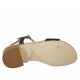 Sandalo da donna in pelle blu con cinturino tacco 4 - Misure disponibili: 43