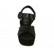 Sandalo da donna in pelle e camoscio nero con cinturino, plateau e zeppa 9 - Misure disponibili: 42, 43, 44