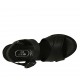Sandalo da donna in pelle e camoscio nero con cinturino, plateau e zeppa 9 - Misure disponibili: 42, 43, 44