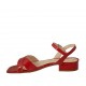 Sandalo da donna con cinturino in vernice rossa tacco 2 - Misure disponibili: 44