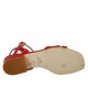 Sandalo da donna con cinturino in vernice rossa tacco 2 - Misure disponibili: 44