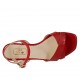 Sandalo da donna con cinturino in vernice rossa tacco 2 - Misure disponibili: 44