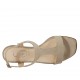 Sandalo da donna in camoscio e pelle tortora tacco 2 - Misure disponibili: 32, 43, 44
