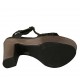 Sandalo da donna in pelle nera a intreccio e vernice canna di fucile con cinturino, plateau e tacco 11 - Misure disponibili: 31, 34, 42, 43