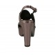 Sandalo da donna con plateau in vernice canna di fucile tacco 11 - Misure disponibili: 34, 43