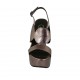 Sandalo da donna con plateau in vernice canna di fucile tacco 11 - Misure disponibili: 34, 43