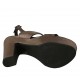 Sandalo da donna con plateau in vernice canna di fucile tacco 11 - Misure disponibili: 34, 43