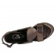Sandalo da donna con plateau in vernice canna di fucile tacco 11 - Misure disponibili: 34, 43