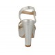 Sandalo da donna in vernice stampata intrecciata argento con cinturino, plateau e tacco 11 - Misure disponibili: 34, 42, 43, 46