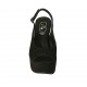 Sandalo da donna con plateau in camoscio nero tacco 11 - Misure disponibili: 43