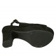 Sandalo da donna con plateau in camoscio nero tacco 11 - Misure disponibili: 43