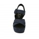 Sandalo da donna in camoscio blu con cinturino, plateau e zeppa 9 - Misure disponibili: 43, 46