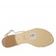 Sandale pour femmes avec boucle en cuir blanc talon 1 - Pointures disponibles:  32