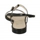Sandale pour femmes avec boucle en cuir noir talon 1 - Pointures disponibles:  32, 45