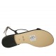 Sandale pour femmes avec boucle en cuir noir talon 1 - Pointures disponibles:  32, 45
