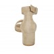 Scarpa aperta da donna con cinturino alla caviglia in camoscio beige tacco 5 - Misure disponibili: 45