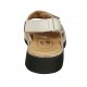 Sandalo da donna con chiusure velcro in pelle beige e stampata taupe zeppa 3 - Misure disponibili: 43