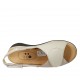 Sandalo da donna con chiusure velcro in pelle beige e stampata taupe zeppa 3 - Misure disponibili: 43