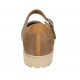 Scarpa da donna con cinturino in camoscio traforato marrone tacco 3 - Misure disponibili: 33, 34, 43, 44, 45