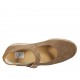 Scarpa da donna con cinturino in camoscio traforato marrone tacco 3 - Misure disponibili: 33, 34, 43, 44, 45