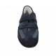 Scarpa chiusa con velcro da donna in camoscio blu e pelle traforata avio zeppa 3 - Misure disponibili: 34, 45