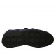 Zapato con velcro para mujer en gamuza azul y piel perforada color azul aviacion cuña 3 - Tallas disponibles:  34, 45