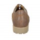 Scarpa casual stringata da uomo in pelle e pelle forata marrone - Misure disponibili: 46, 48, 49
