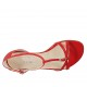 Woman's open shoe with adjustable buckles in red leather heel 1 - Available sizes:  33, 43, 44