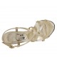 Sandalo da donna con plateau in pelle platino tacco 11 - Misure disponibili: 43