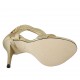 Zapato abierto con plataforma y cremallera en piel laminada platino tacon 11 - Tallas disponibles:  43, 45, 46