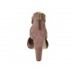 Chaussure ouverte pour femmes avec fermeture eclair et plateau en daim gris glycine talon 11 - Pointures disponibles:  31