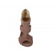 Chaussure ouverte pour femmes avec fermeture eclair et plateau en daim gris glycine talon 11 - Pointures disponibles:  31
