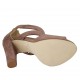 Chaussure ouverte pour femmes avec fermeture eclair et plateau en daim gris glycine talon 11 - Pointures disponibles:  31