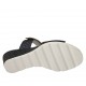 Sabot aperto da donna con velcro e accessorio in camoscio stampato blu zeppa 5 - Misure disponibili: 42, 43