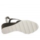 Sandalo da donna con cinturino incrociato in pelle nera zeppa 6 - Misure disponibili: 31, 43, 44